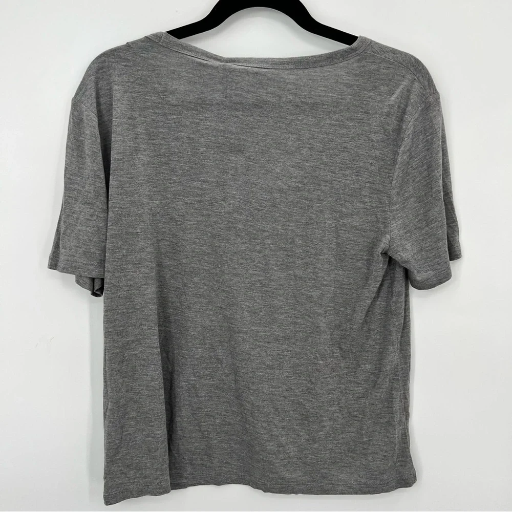 NWT T Alexander Wang Heather Grey Jersey Classic T-Shirt Top Tee M Short Sleeve - Picture 11 of 14